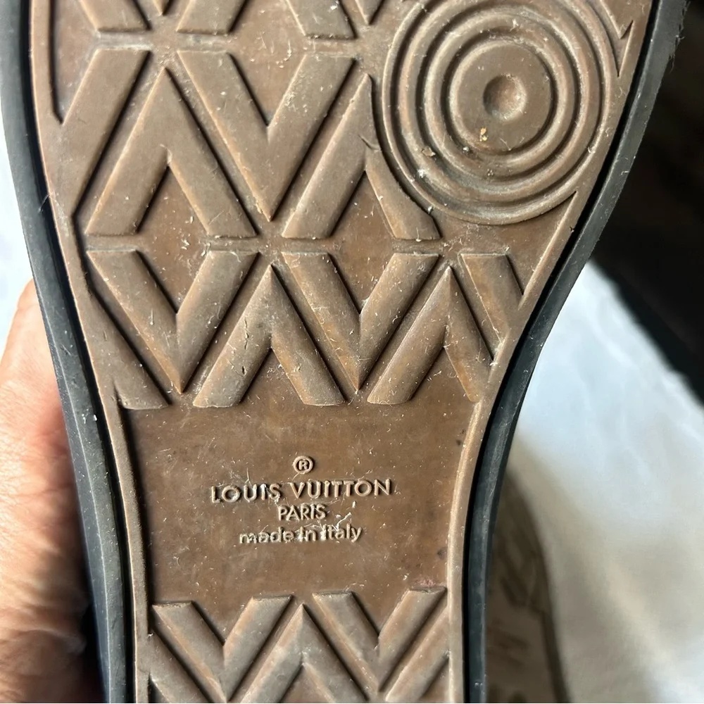 Louis Vuitton Brown Sneakers with Monogram Design